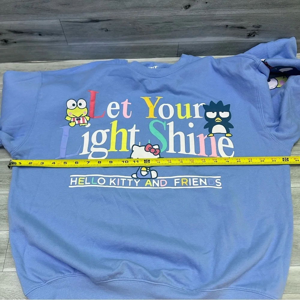Sanrio Light Blue Hello Kitty Crew Neck Sweater XL